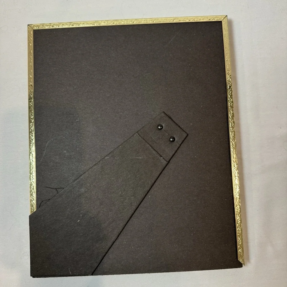 Vintage Gold Tone Oval Picture Frame 8x10 Cottage Hollywood Regency